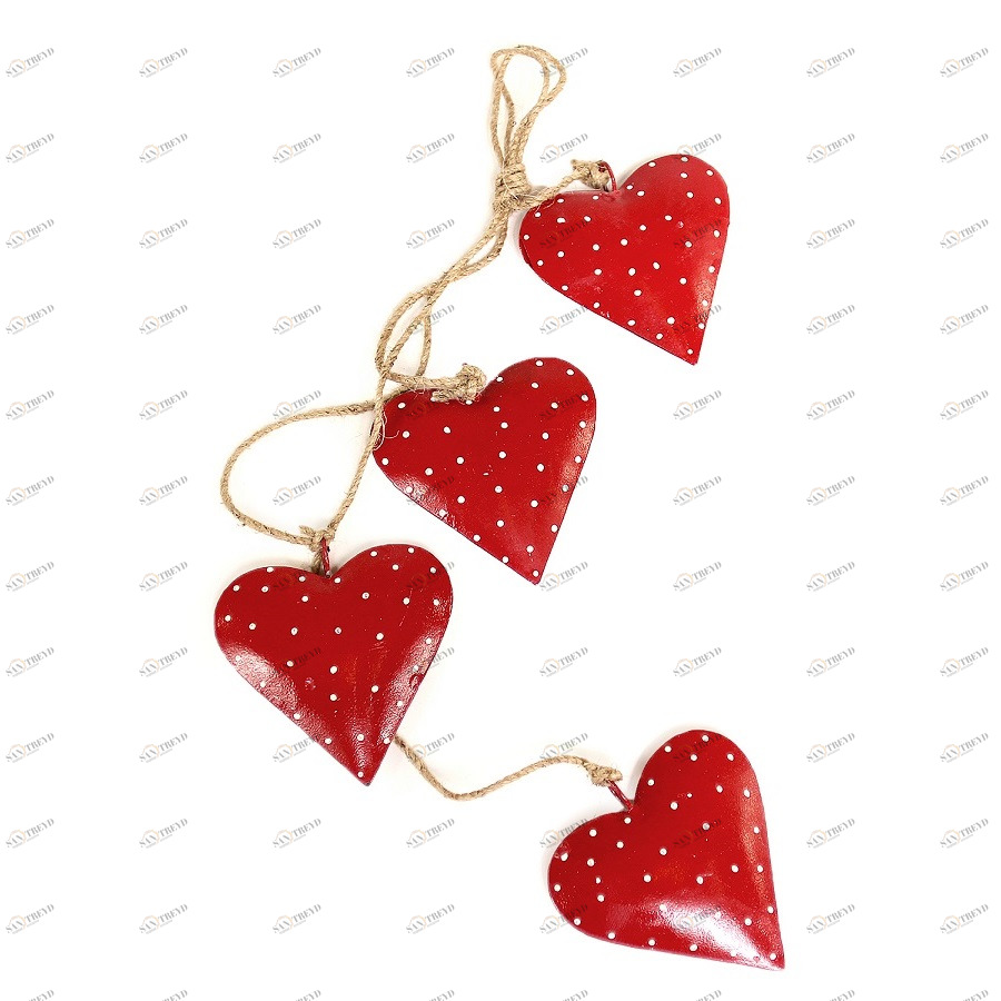 Гирлянда новогодняя подвесная "Сердца красные" Red hearts, 65 см ENJOYME  253063 Красный 