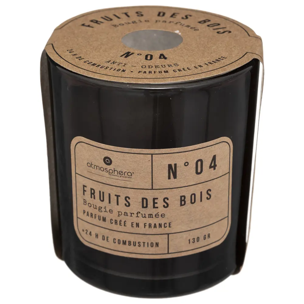 Свеча восковая ароматизированная Лесные ягоды черно-белая 7.8 см 130 г Atmosphera STLM-2179083 - Вид №2