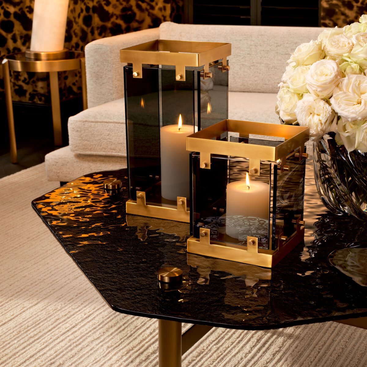 Стеклянные и латунные подсвечники Eichholtz ураган ARCH-00037433 - Вид №3