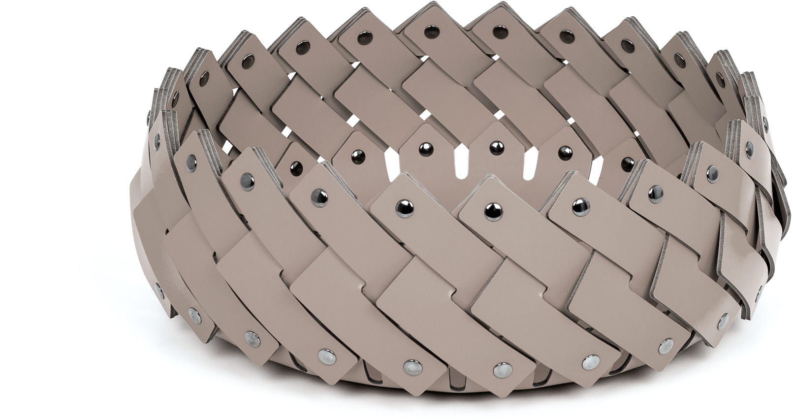 Короткая корзина Almeria - Ø 41XH13 см / регенерированная кожа_camel