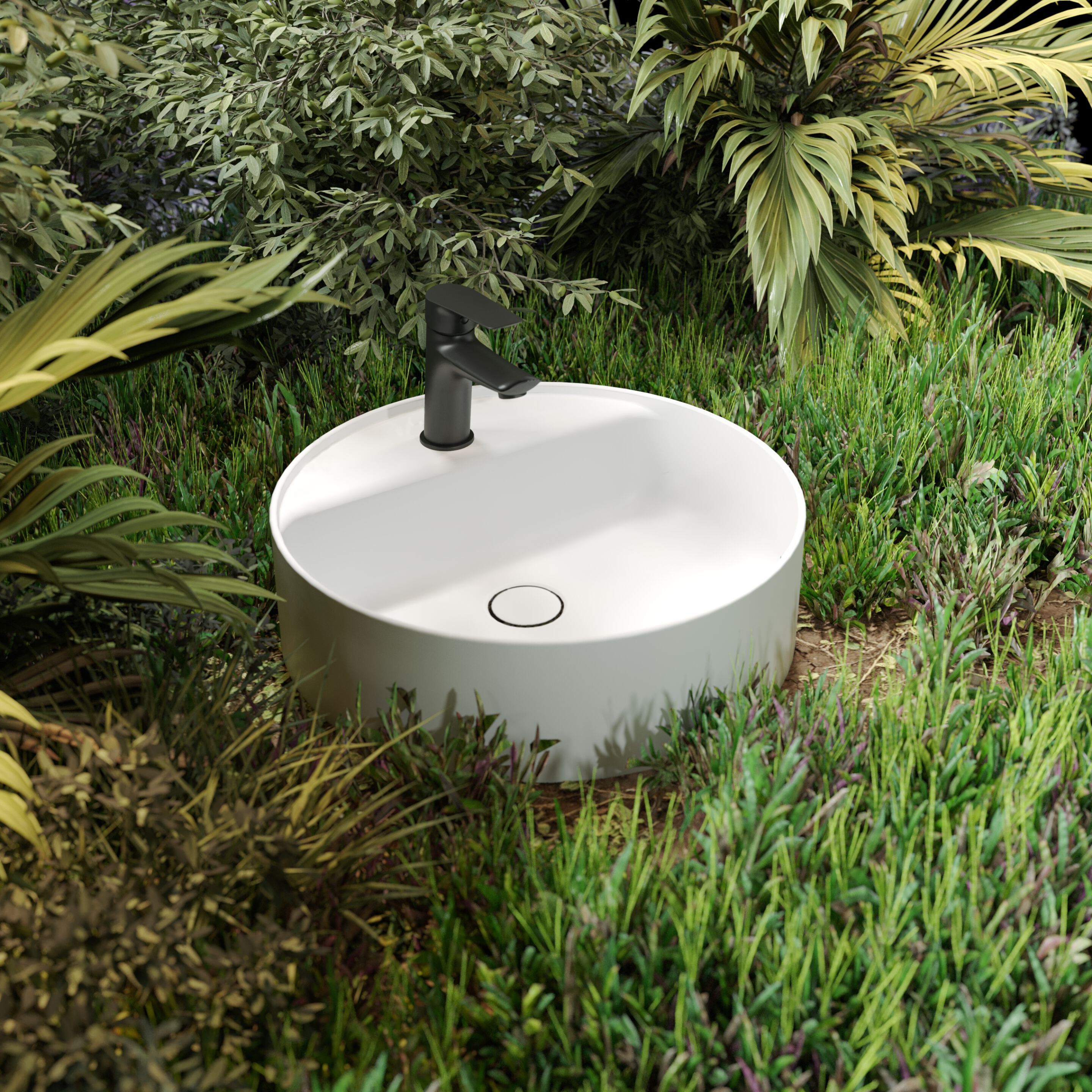 Овальный умывальник Fireclay Kaleseramik сантехника ARCH-00114157 - Вид №3