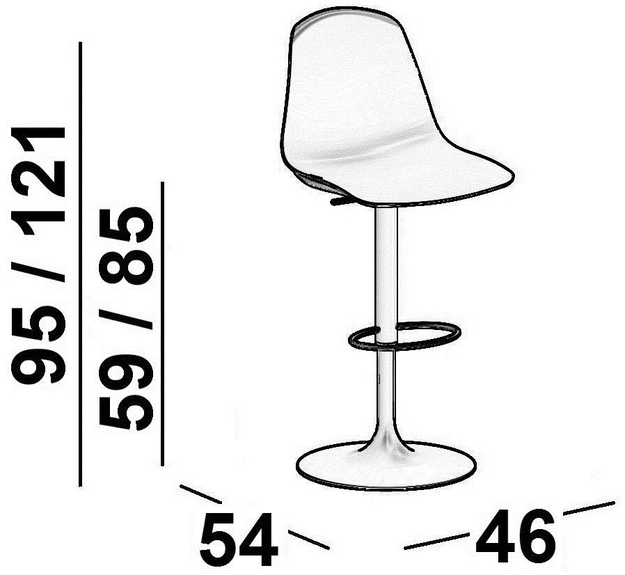 Luxy Вращающееся кресло из полипропилена с подставкой для ног Epoca sun-id-1494765 - Вид №4