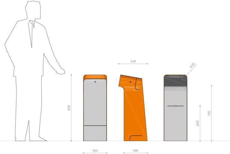 DIMCAR Контейнер для собачьих экскрементов из оцинкованной стали  G458  - Вид №4