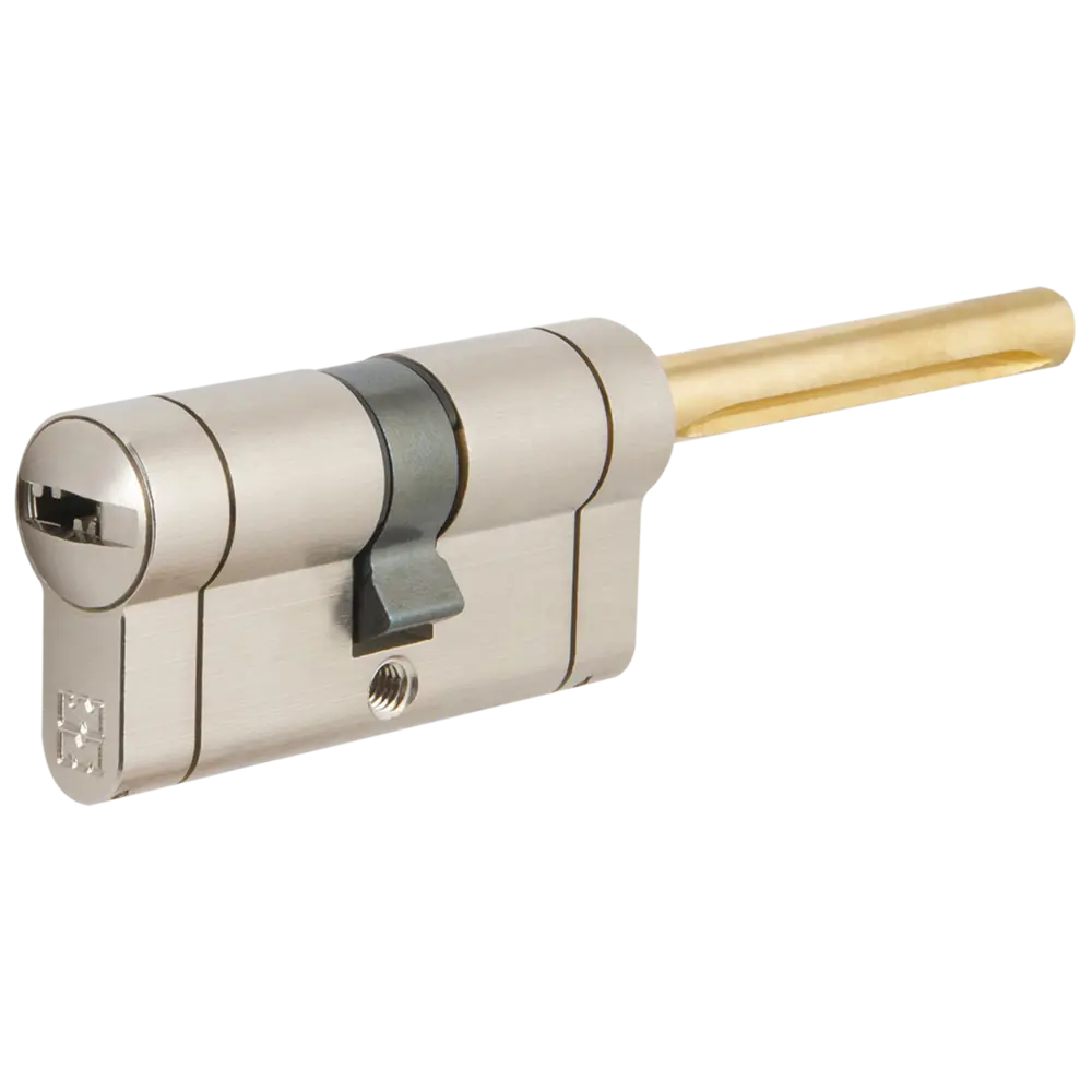 Цилиндр Mottura Champions Pro CP4P613101С5, 56x10x26 мм, ключ/шток, цвет матовый никель, без вертушки STLM-2118855