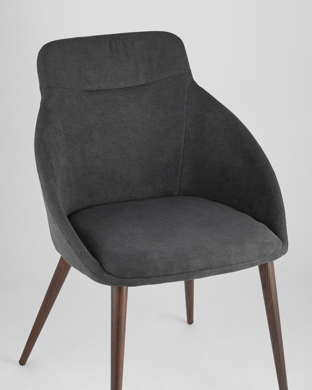 Стул со спинкой и подлокотниками серый "Квини" STOOL GROUP ДИЗАЙНЕРСКИЕ, ИНТЕРЬЕРНЫЕ 00-3946221 Серый  - Вид №8