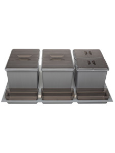 Система сортировки мусора Omega 800/36 Metallic Grey NAVAKO