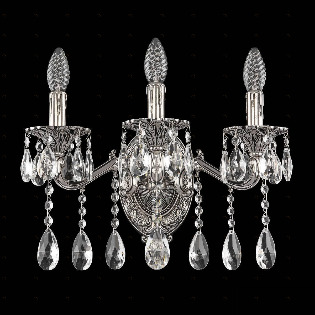 Бра настенное серебристое Bohemia Ivele A NB 7202B10/3/175 BOHEMIA IVELE СВЕЧА 00-3889094 Серебро 