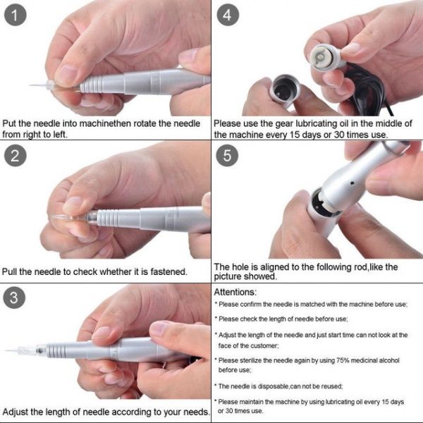 22169 Профессиональная машинка для татуажа Nouveau Contour с блоком управления MEIKA Biomaser (Биомейзер)  - Вид №1