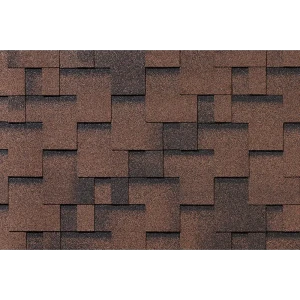 Гибкая черепица Roofshield Эко Лайт Модерн коричневый с оттенением 3 м²