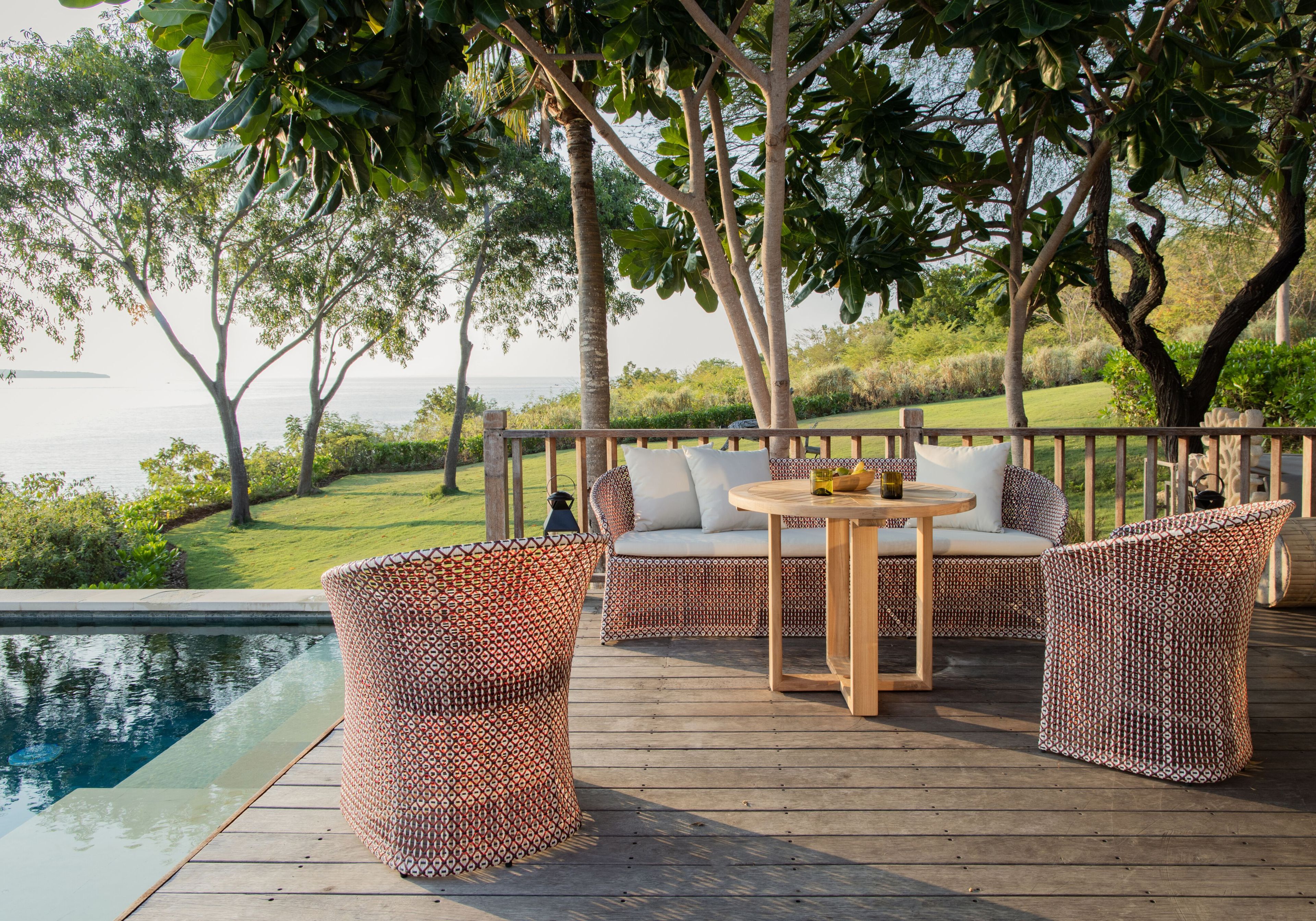 3-местный синтетический тканевый садовый диван cbdesign Lea ARCH-00043126 - Вид №2