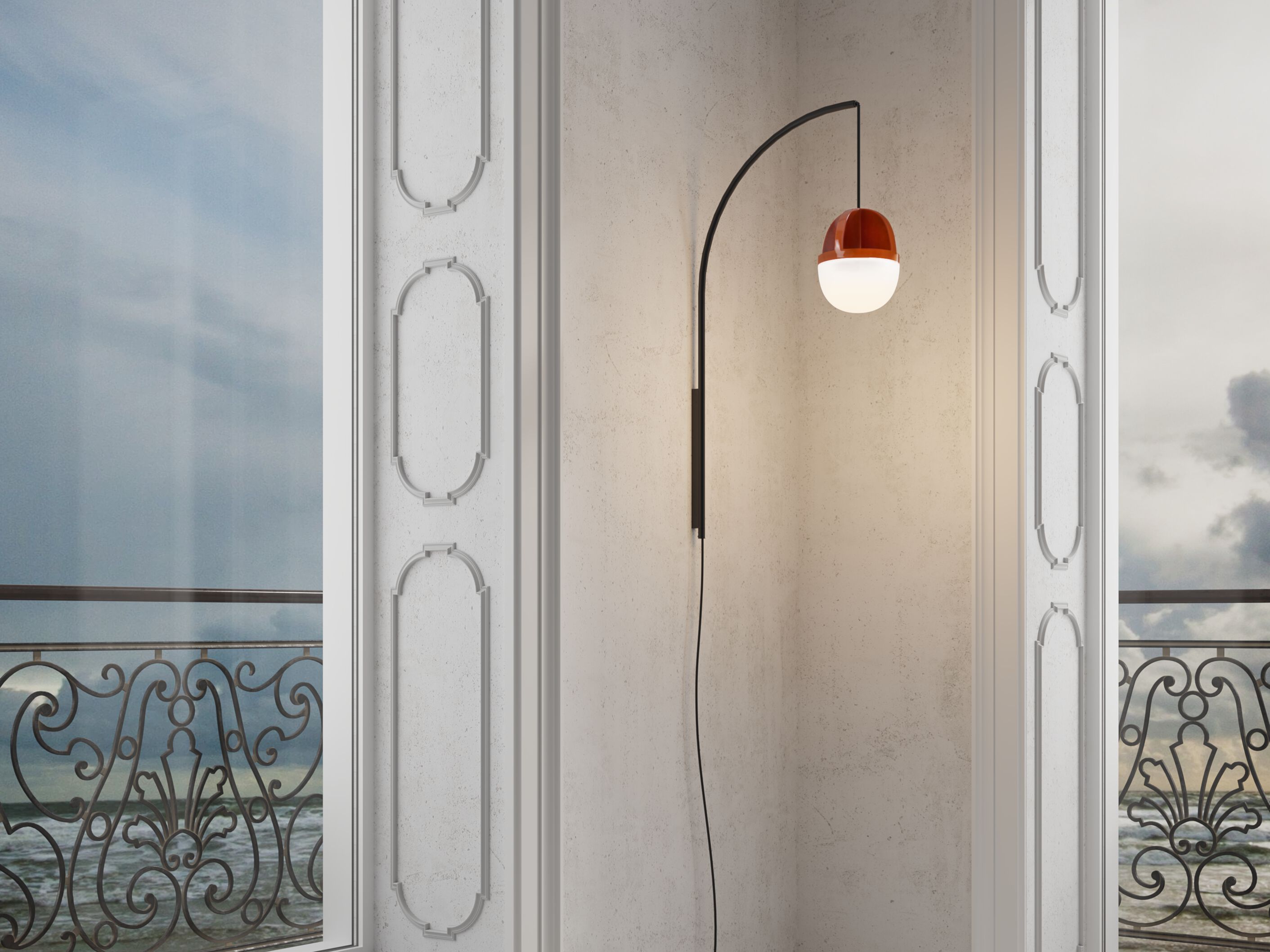 Керамический настенный светильник с фиксированной рукояткой Hind Rabii Half &amp ARCH-00093014 - Вид №2