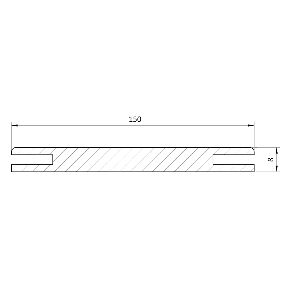 Добор коробки телескопический 2070x150 мм ПВХ ламинация цвет лиственница кремовая КРОНОПРОФИЛЬ STLM-2020590 - Вид №3
