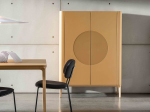 Деревянный шкаф с распашными дверцами