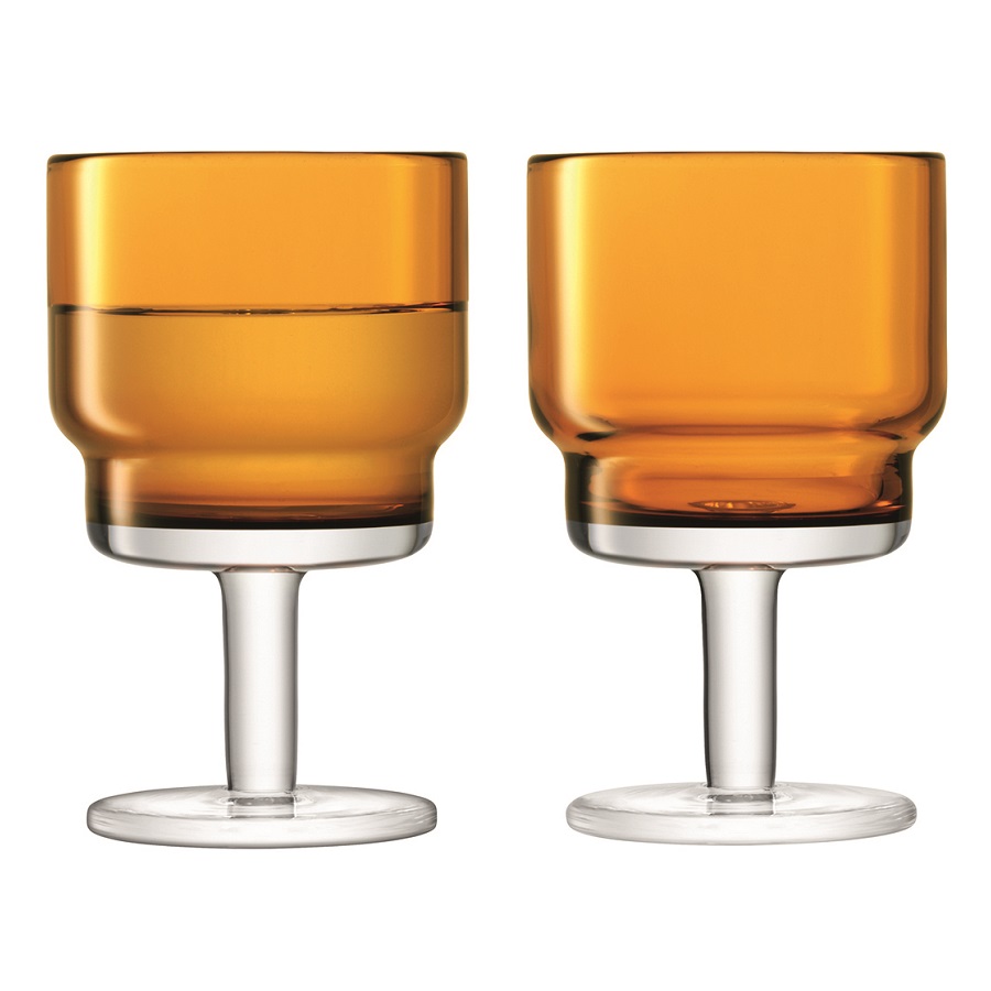 G1547-08-835 Набор из 2 бокалов для вина utility, 220 мл, охра LSA International 