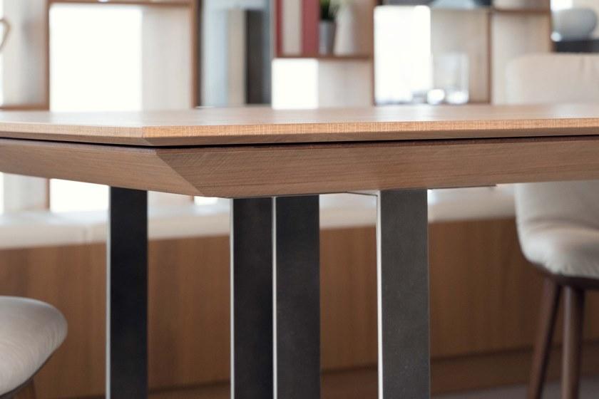 Maiullari Раскладной прямоугольный обеденный стол из стали и дерева sun-id-1454001 - Вид №10