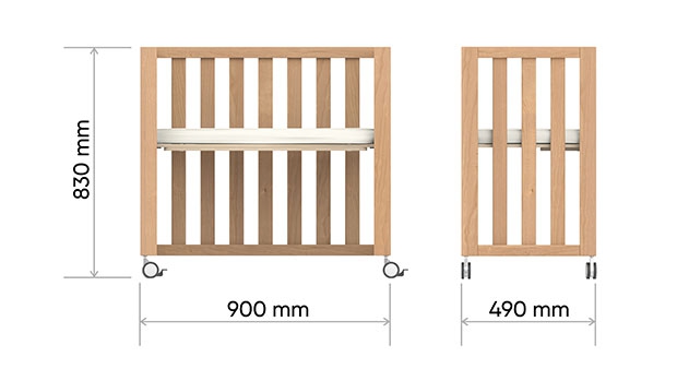 Приставная кроватка Bed Co-sleep натуральная ELLIPSE ELLIPSE BED 351607 Бежевый Santreyd  - Вид №3