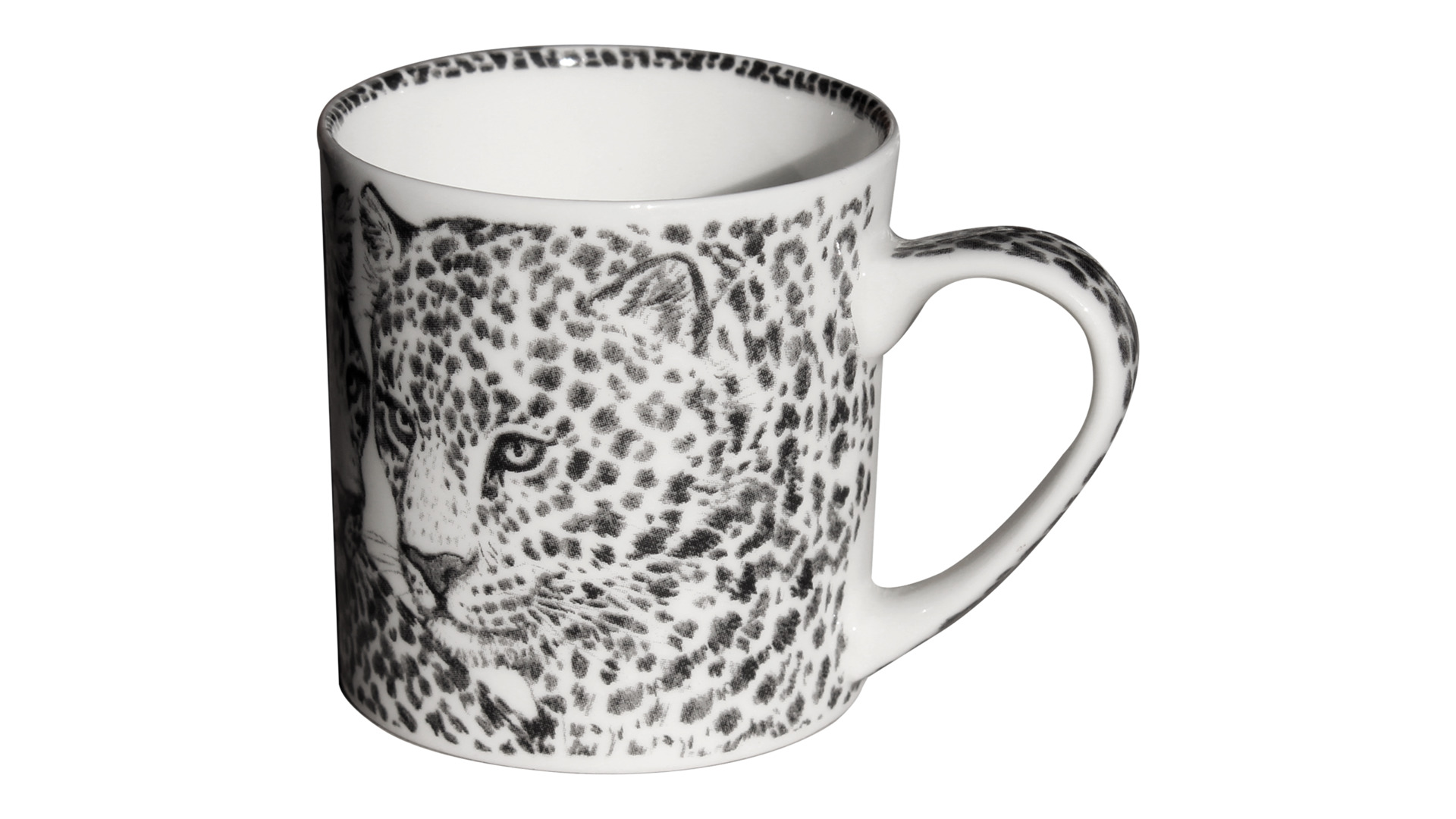 10640813 Taitu Чашка для эспрессо с блюдцем Taitu "Дикий нрав.Леопард" 100мл Фарфор костяной  - Вид №3