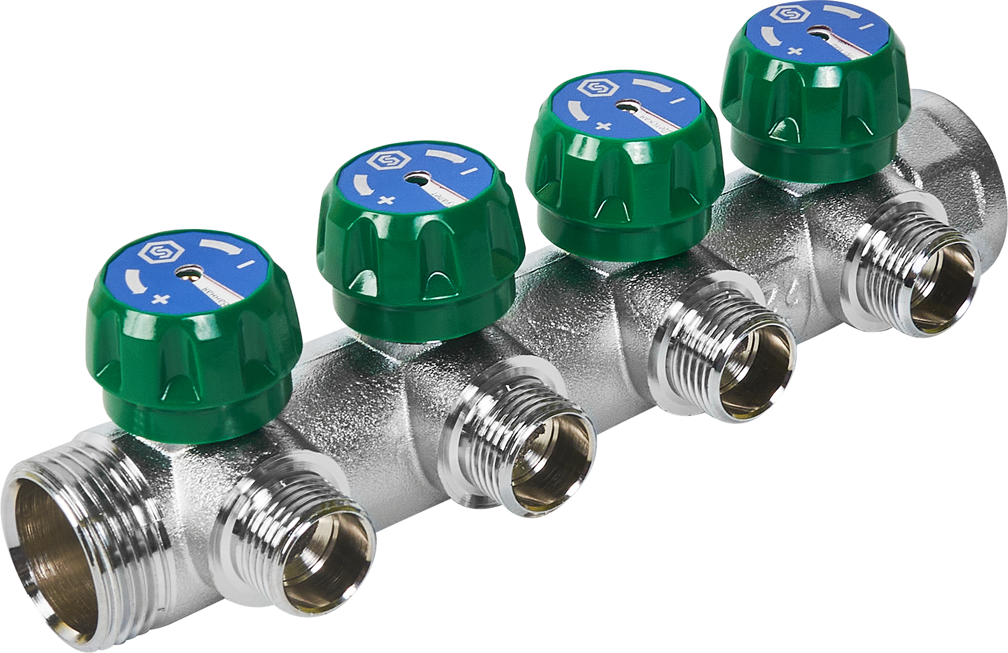 Коллектор распределительный STOUT 1"×1/2" на 4 отвода для систем отопления и водоснабжения 84868367 STLM-0056523