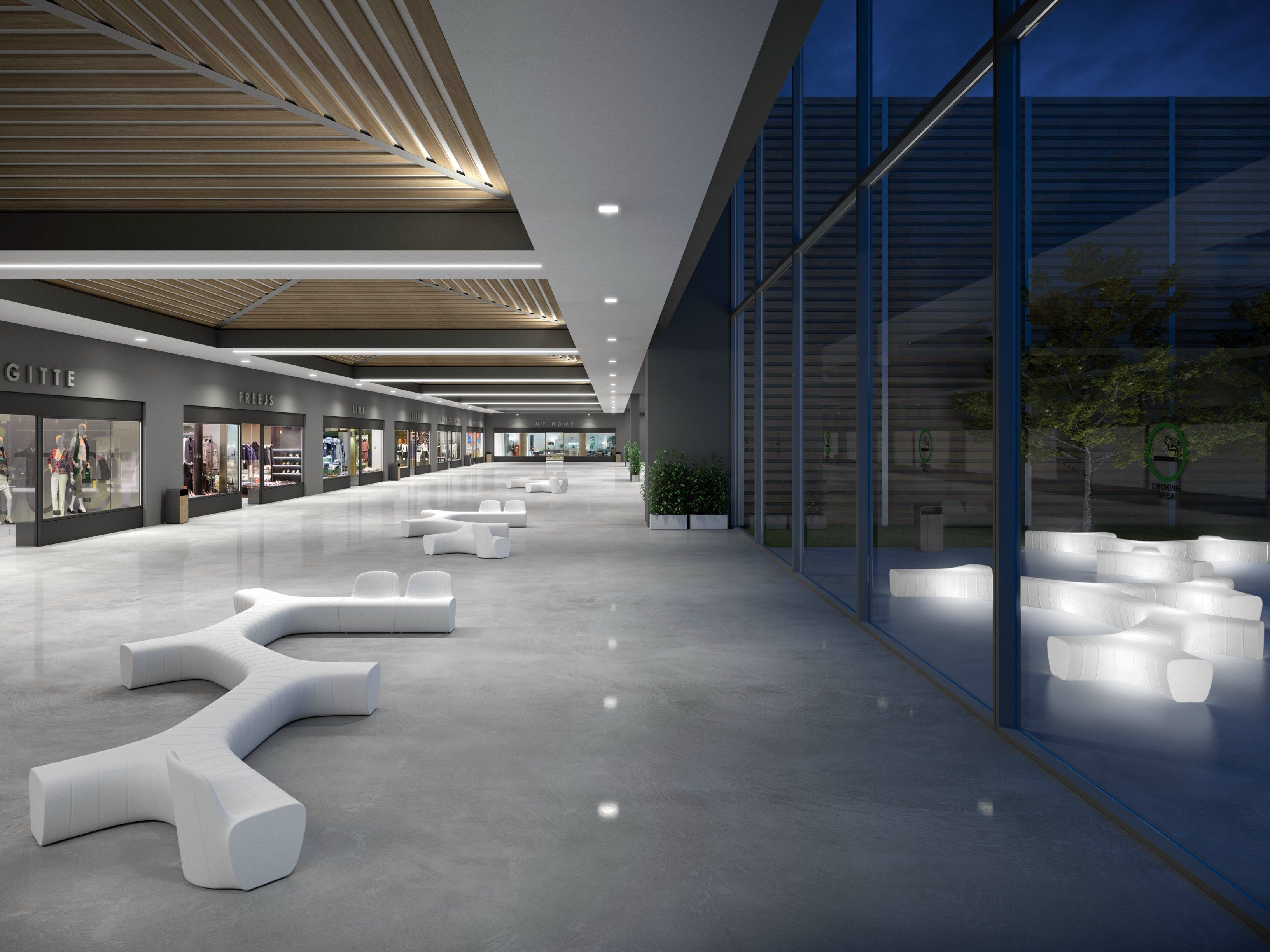 Модульная скамейка из полиэтилена PLUST Jetlag ARCH-00031168 - Вид №4