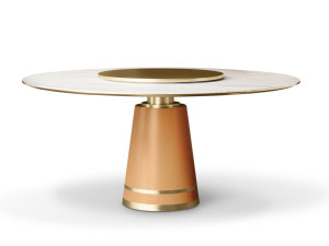 Круглый мраморный стол с Lazy Susan