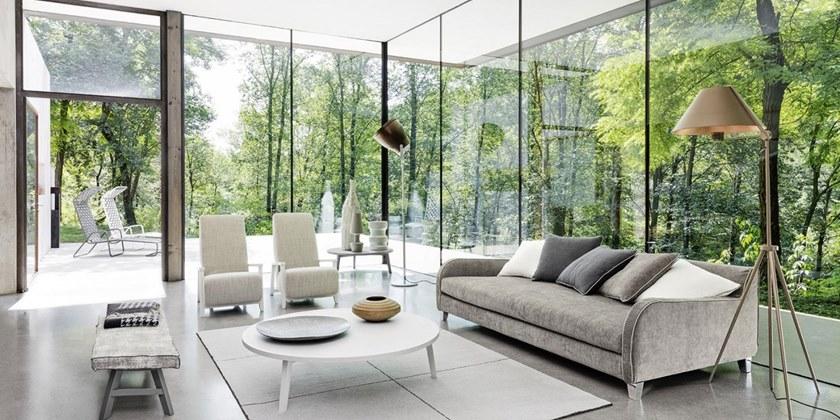 Gervasoni Мягкий диван со съемным чехлом из ткани Next / spin sun-id-1374361 - Вид №7