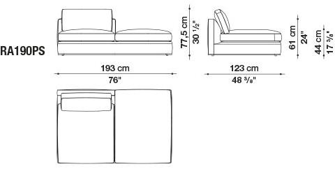 B&B Italia Модульный угловой диван из ткани Richard sun-id-1472345 - Вид №60