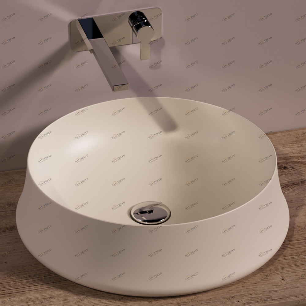 SH01SABBIAMATT Накладная раковина на столешницу  круглая Simas Sharp