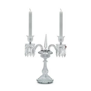 Подсвечник хрустальный на 2 свечи прозрачный Baccarat DELIGHT COLLECTION  246230 Прозрачный