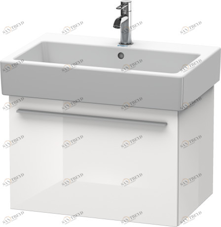 XL604202222 Тумбочка подвесная X-Large #XL6042 650 x 443 мм Белый глянцевый декор Duravit