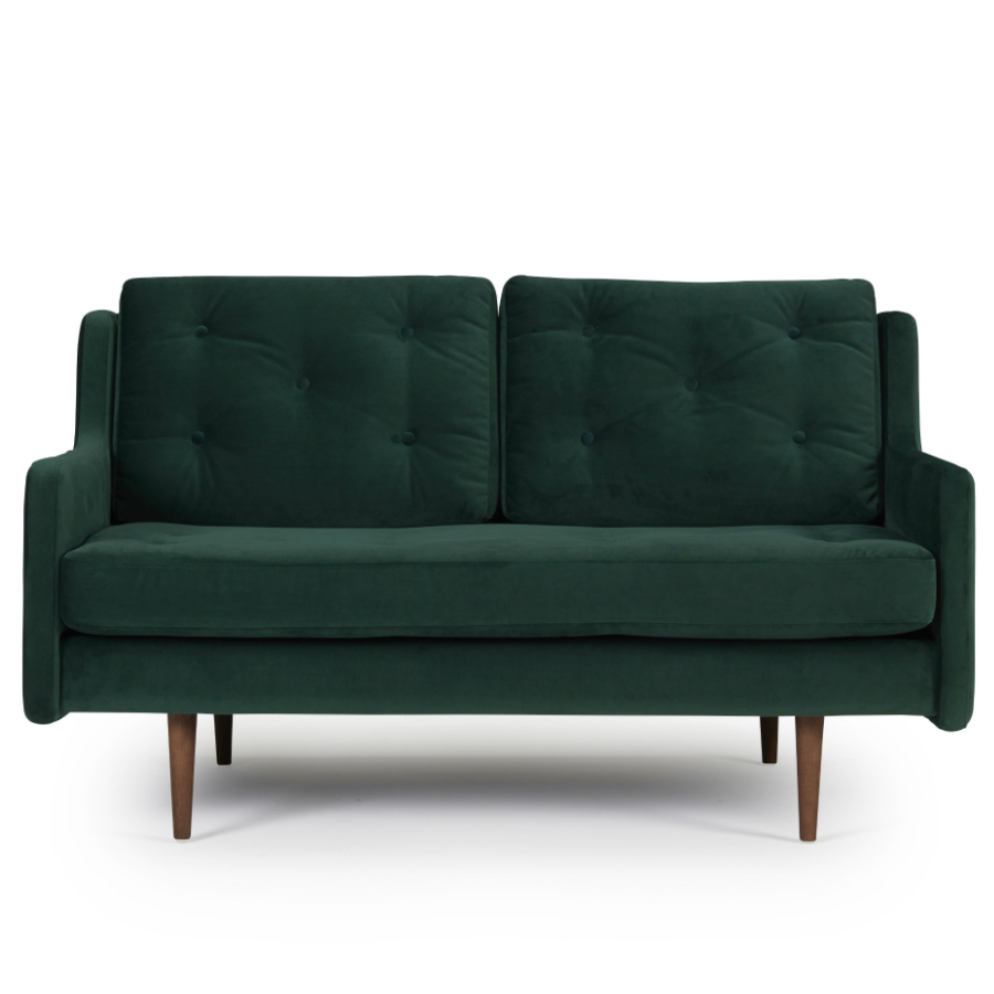 Диван двухместный Holme с ножками из дуба/ореха, темно-зеленый Kragelund 28102208603 - Вид №3