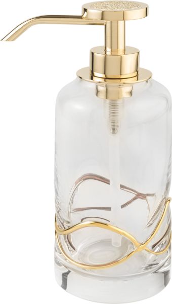 6625/GO-V1 Surya Crystal Stream, дозатор с помпой V1, цвет золото 