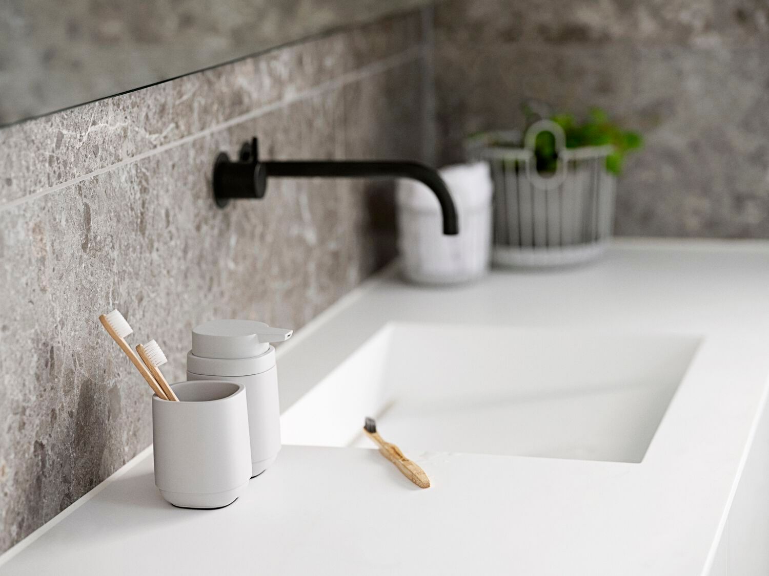 Бетонный Настольный держатель зубной щетки ZONE DENMARK Time ARCH-00071104 - Вид №18