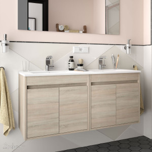 84994 SALGAR Мебель для умывальника NOJA 1200 OAK CALEDONIA + Раковина Дуб Каледония