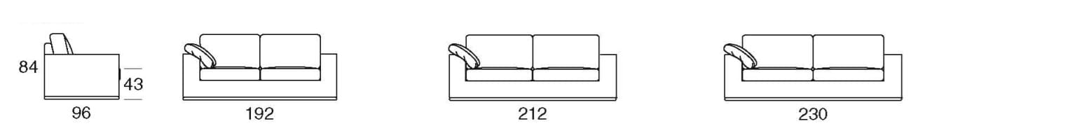 3-местный кожаный диван Former In Italia Ever ARCH-00047330 - Вид №4
