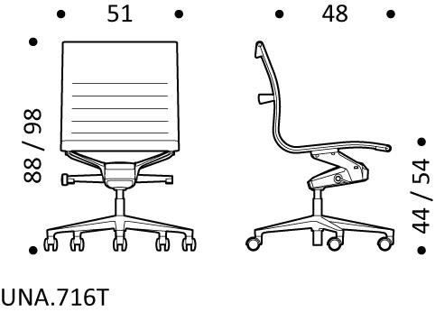 ICF Поворотное офисное кресло из ткани с 5 спицами на колесиках Una chair sun-id-1367412 - Вид №5