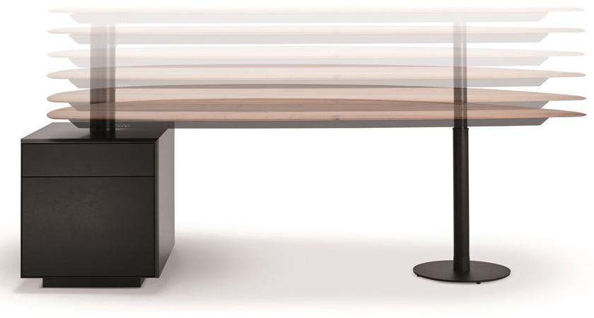 YOMEI Регулируемый по высоте угловой стол со встроенной полкой S100 sun-id-1367549 - Вид №2