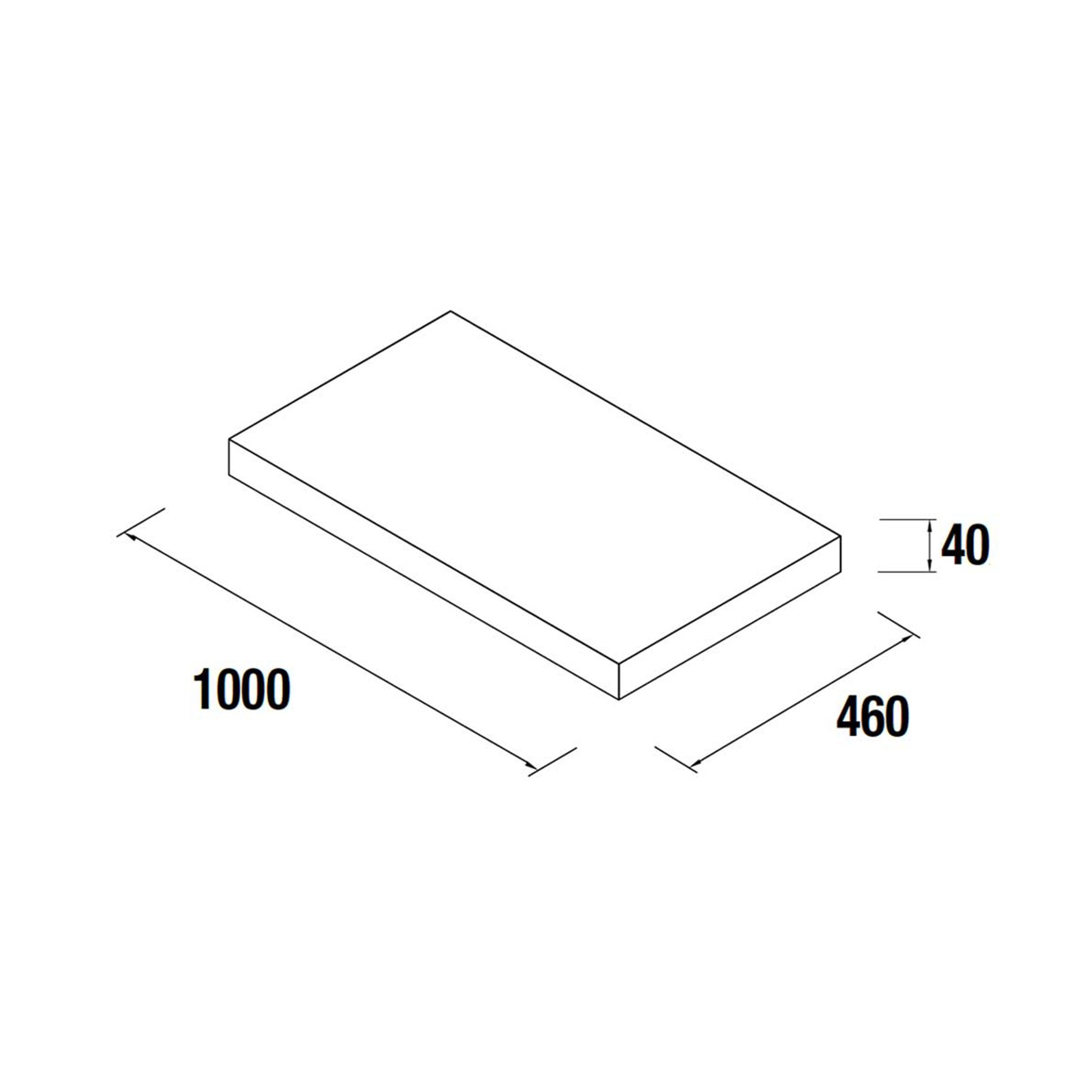 23018 SALGAR Столешница 1000 ДУБ АФРИКАНСКИЙ 40 мм  - Вид №2