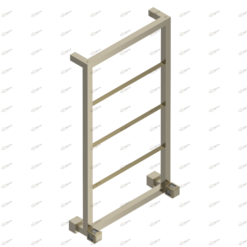 A2A-TWS5H2 Полотенцесушитель Современный квадратный, 5 перекладин, 520 мм x 910 мм, водяной, с 2 декоративными рукоятками Thg-paris Metropolis Бронза A2A-TWS5H2 CAT.D