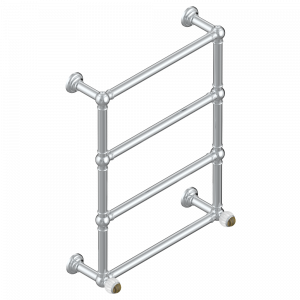 A8R-TWT4H2 Полотенцесушитель Традиционный, 4 перекладины, 625 мм x 825 мм, водяной, с 2 декоративными крестовыми рукоятками Thg-paris Vogue тигровый глаз Хром