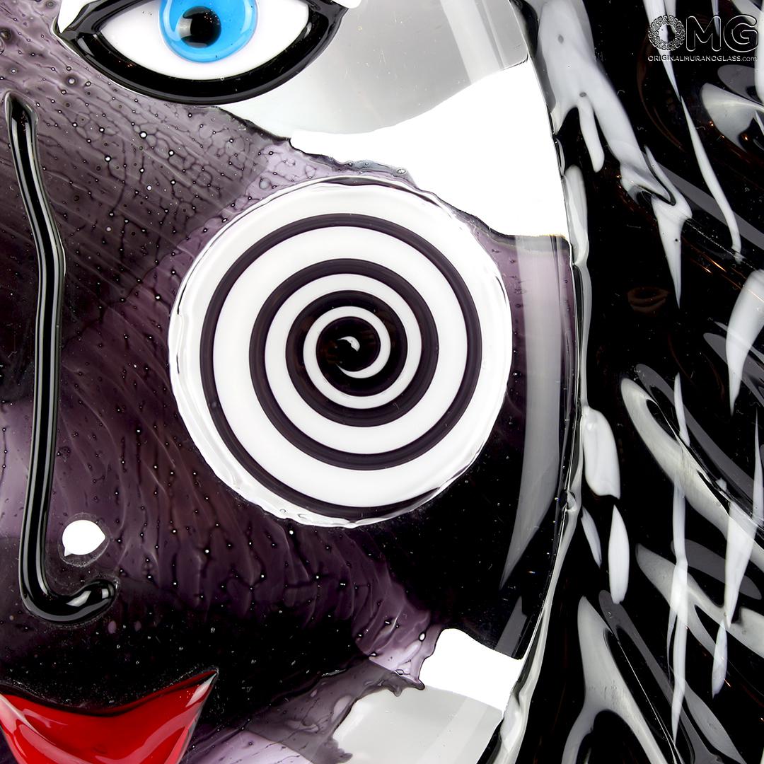 4698 ORIGINALMURANOGLASS Скульптура Голова Женщины - Pop Art - Original Murano Glass OMG 34 см PICASSO - Вид №1