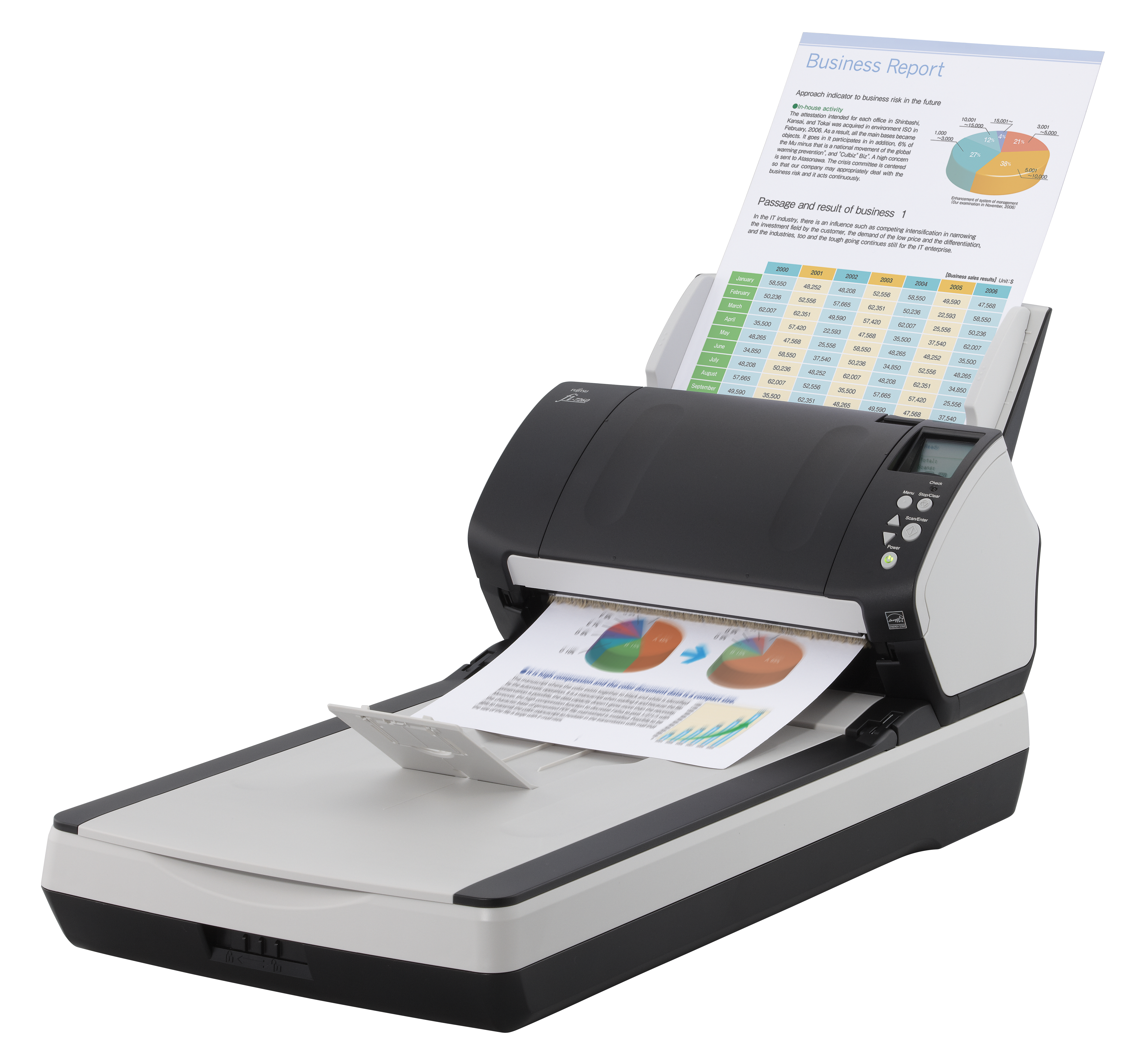 PA03670-B551 Fi-7260, document scanner, a4, duplex, 60 ppm, adf 80 + flatbed, usb 3.0 Fujitsu  - Вид №2