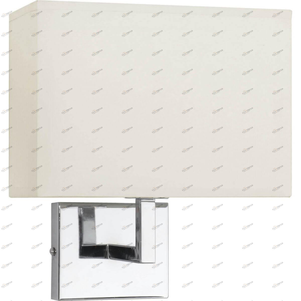 Бра с прямоугольным абажуром белое Hotel 4730 NOWODVORSKI ДИЗАЙНЕРСКИЕ, LOEWE BRONZE 00-3928343 Белый;серебро 