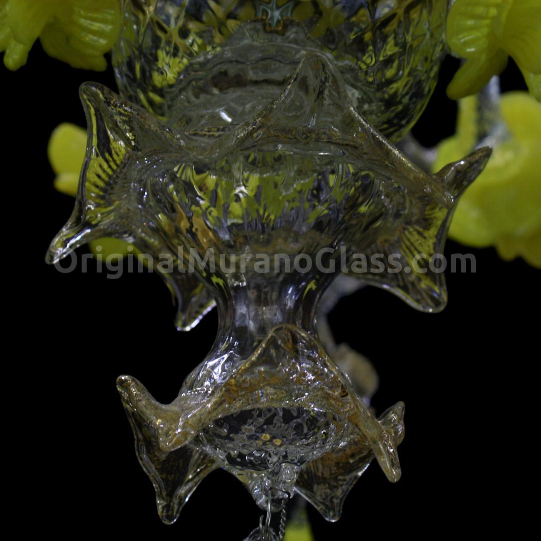 1122 ORIGINALMURANOGLASS Люстра Желтые цветы - Флорал - муранское стекло OMG  см CLASSICO - Вид №1