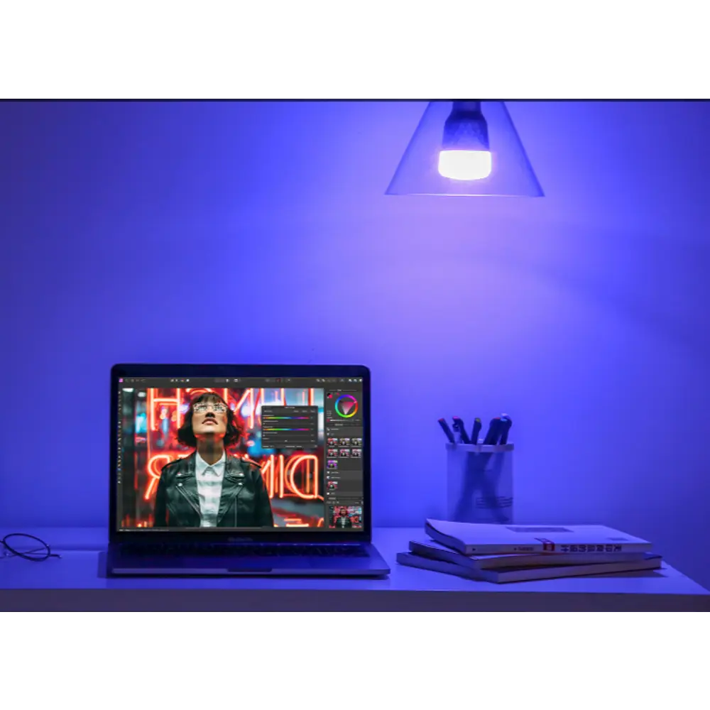 Лампа умная светодиодная Yeelight YLDP13YL E27 220 В 8.5 Вт груша матовая 800 лм, изменяемый цвет света RGB, для диммера STLM-2198268 - Вид №7