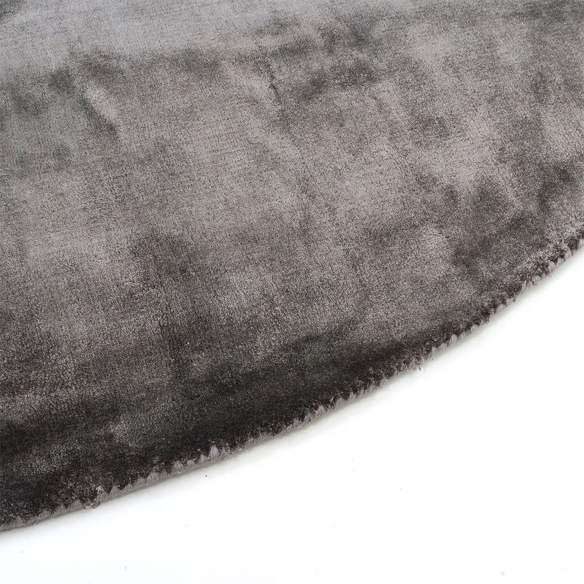 Ковер круглый серый 200 см Aracelis Steel Gray CARPETDECOR ДИЗАЙНЕРСКИЕ, HANDMADE 00-3893140 Серый  - Вид №2