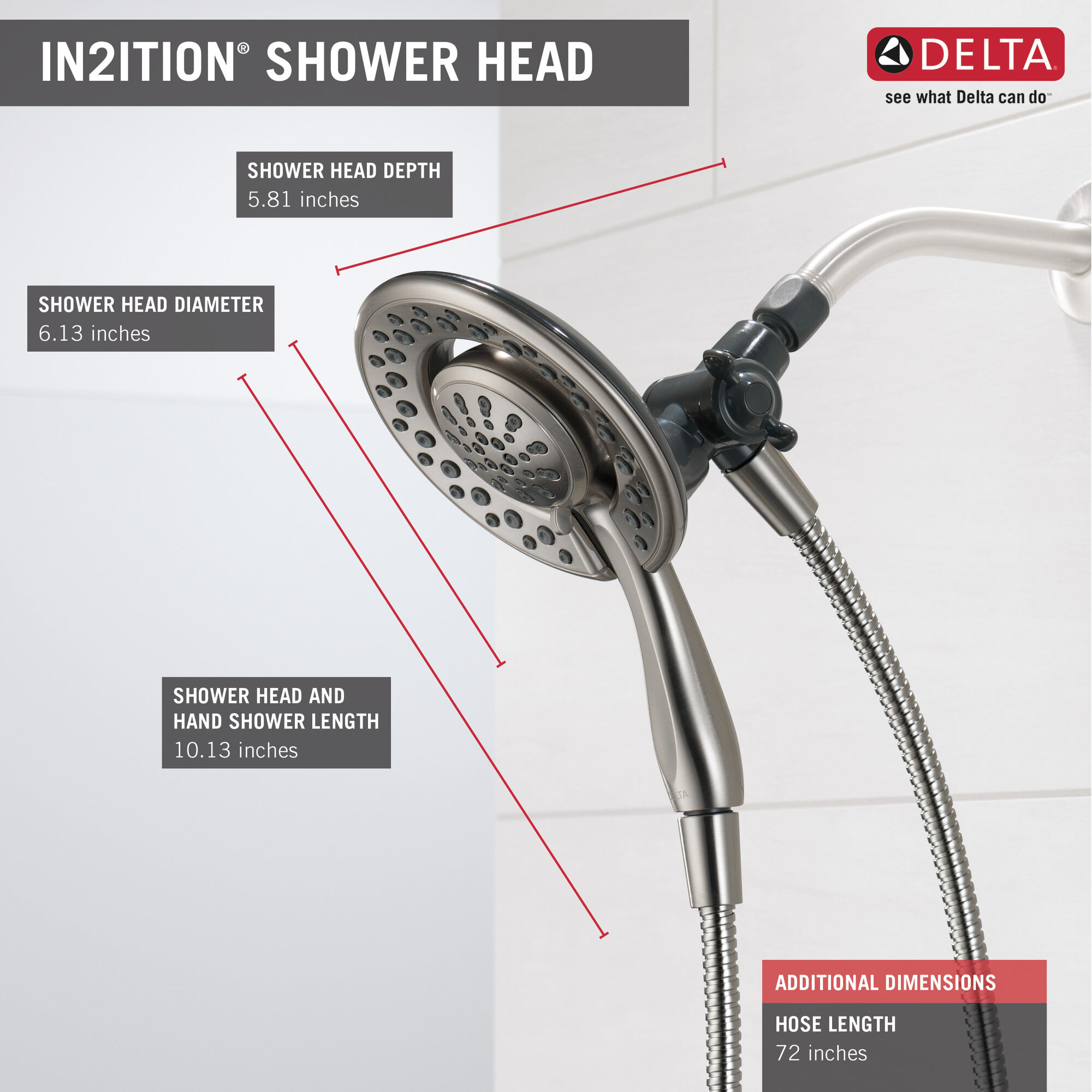 75486CSN 4 настройки In2ition Delta Faucet DELTA Матовый никель Spotshield - Вид №6