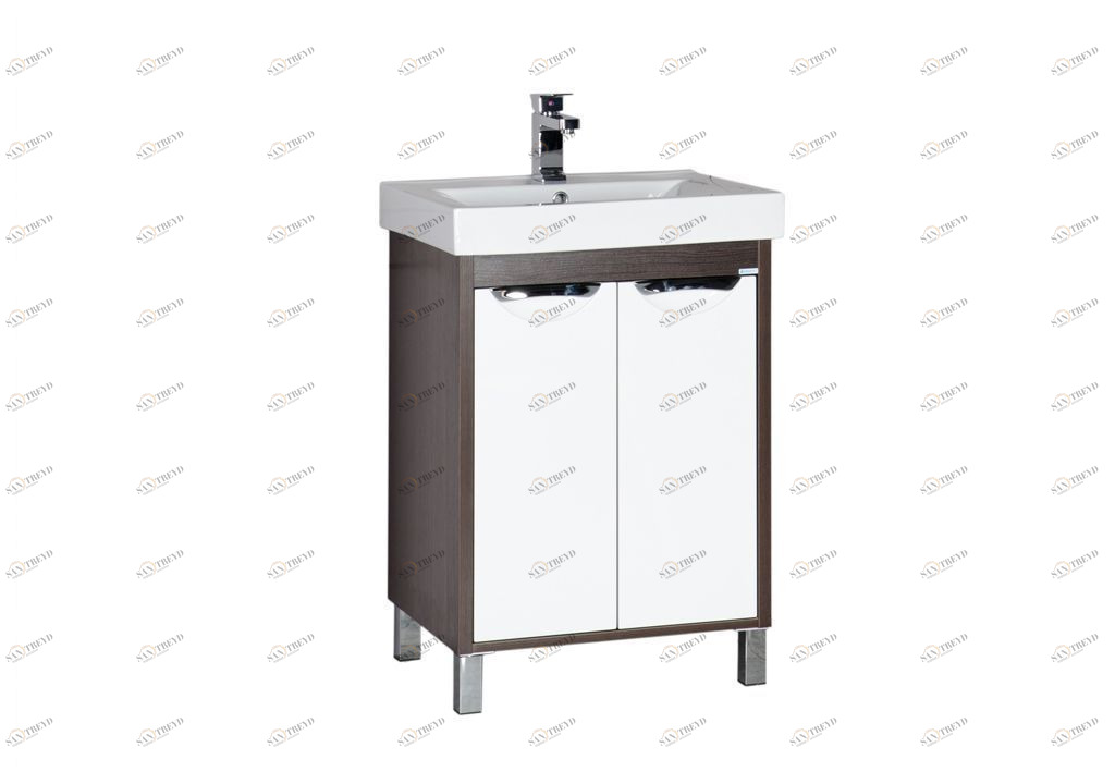 Тумба с раковиной Aquanet Гретта 60 венге (2 дверцы) 0017158600169710