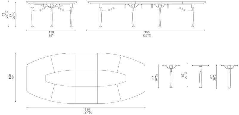 Poltrona Frau Кожаный стол для переговоров с системой управления кабелями L'ufficio - sistemi direzionali sun-id-1465705 - Вид №8