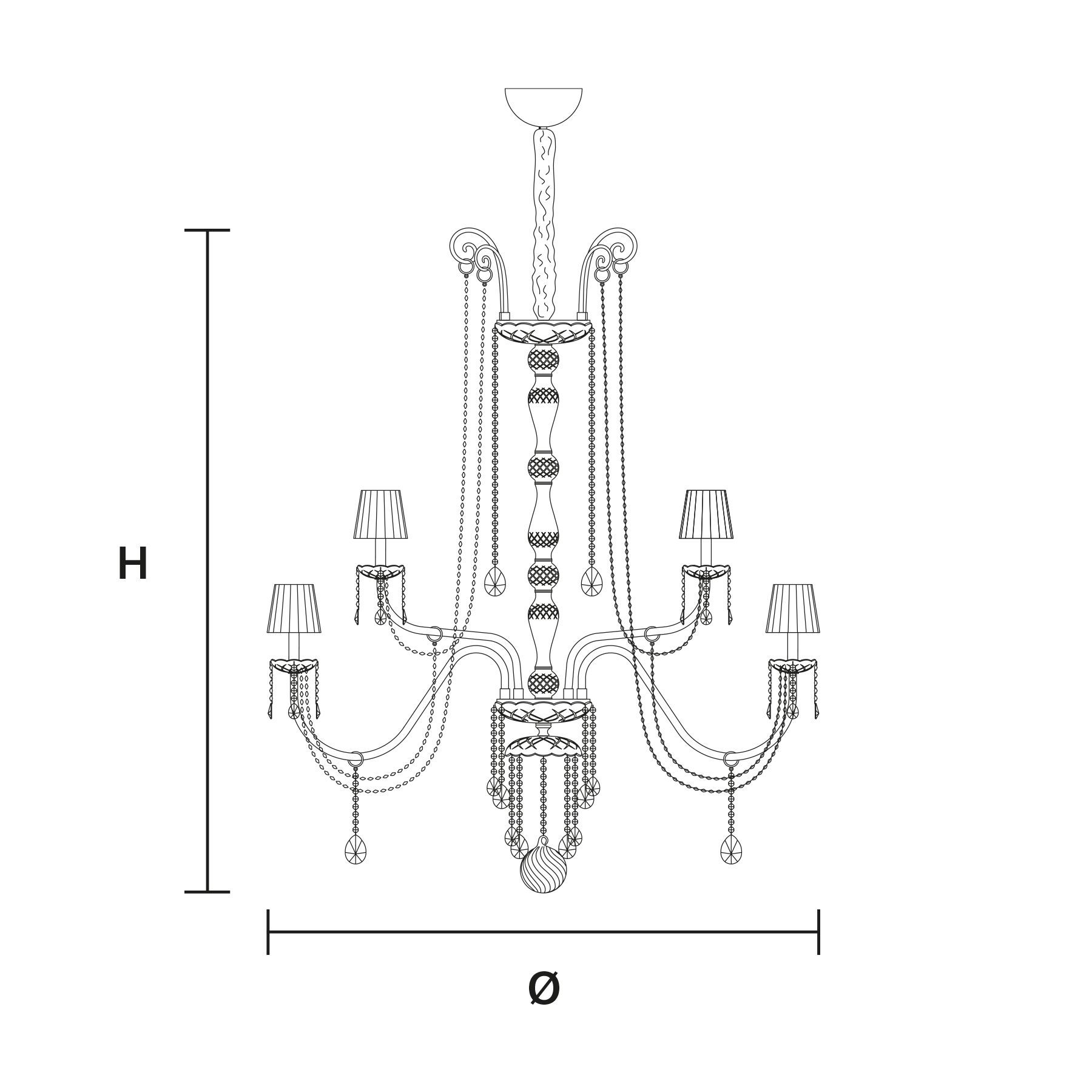 Подвесной светильник с кристаллами Masiero Diamond ARCH-00033838 - Вид №2