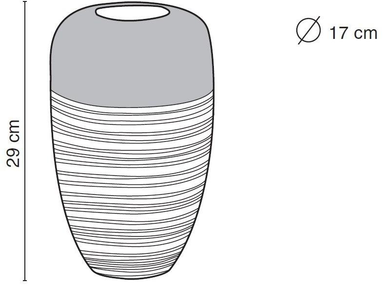 Fos Ceramiche Фарфоровая ваза Antithesis oro e platino sun-id-1477263 - Вид №3